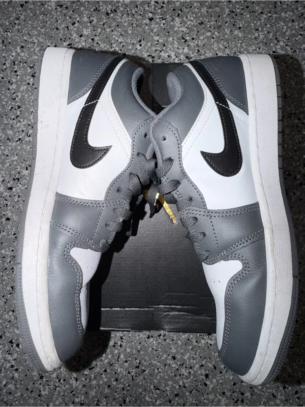 Jordan Low-Top Sneakers in Gray and White